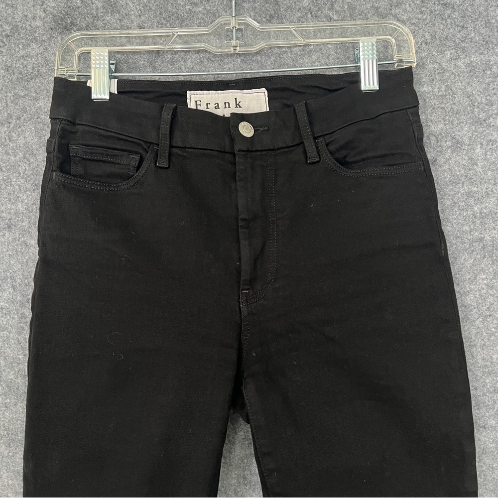 FRANK & EILEEN Women Sligo Denim Ankle Jeans Raw hem Black Size 27 - Picture 3 of 13